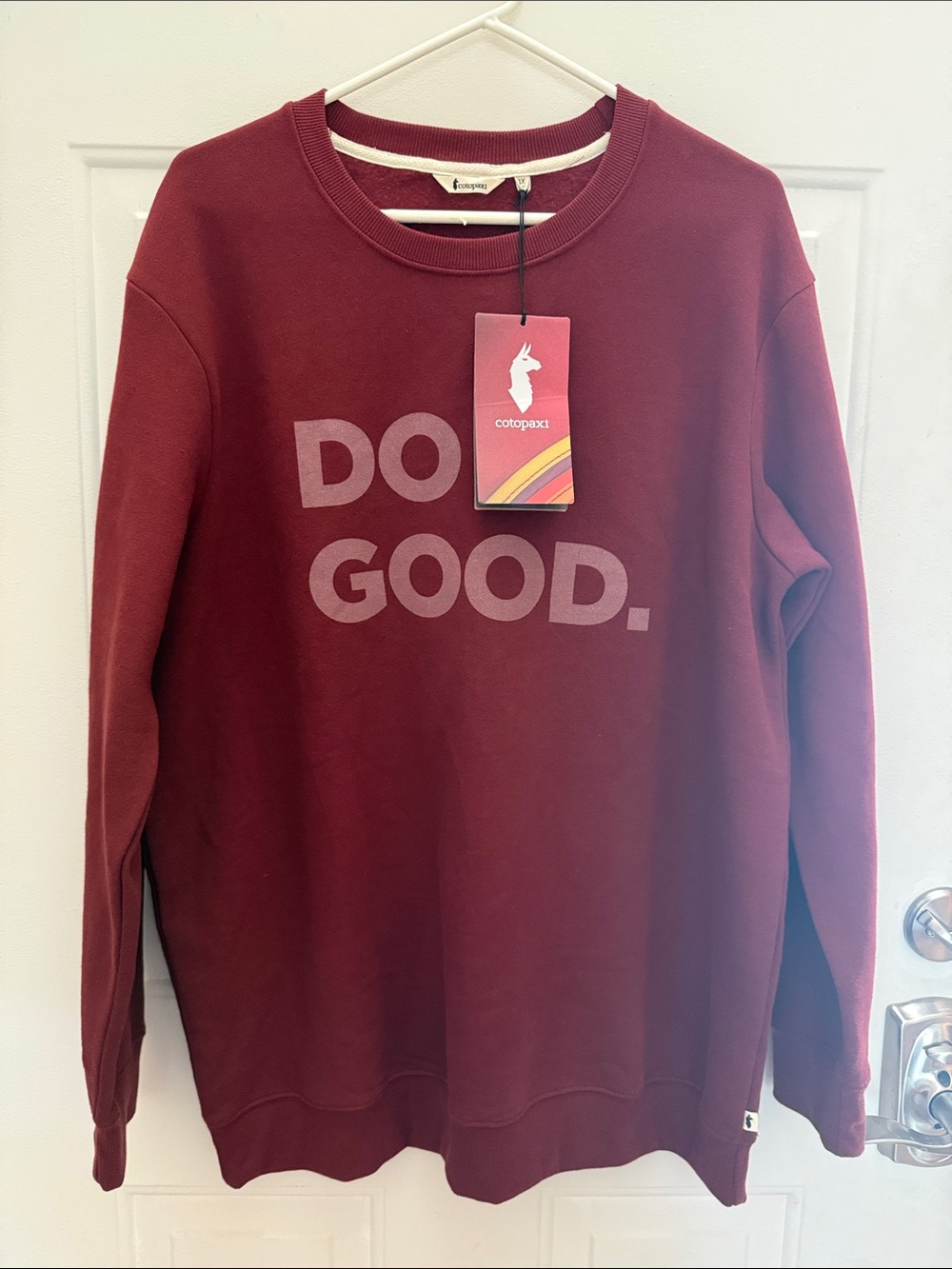 Cotopaxi Burgundy "DO GOOD." Crewneck Sweatshirt